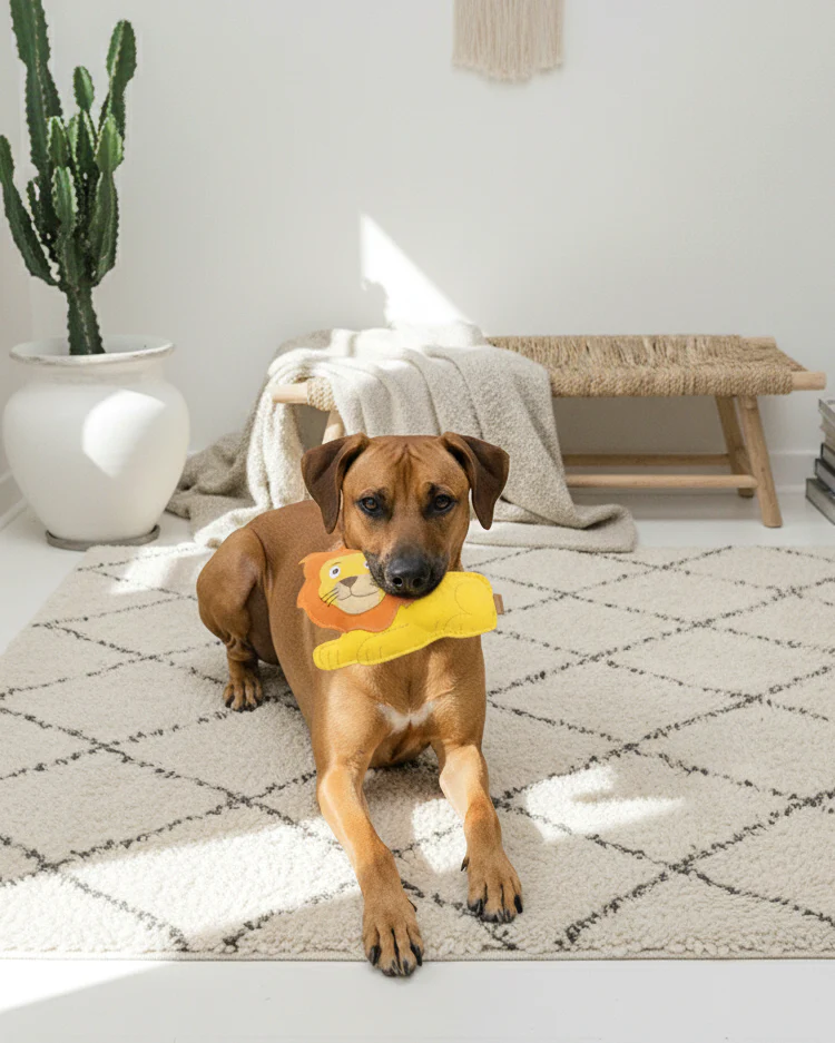 BUDDY. Hundespielzeug aus Leder "Löwe"