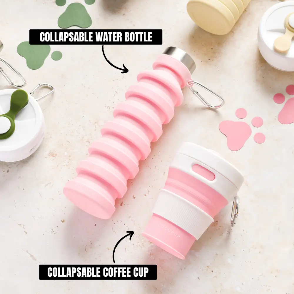 COCOPUP London Zusammenklappbare Trinkflasche – Pink