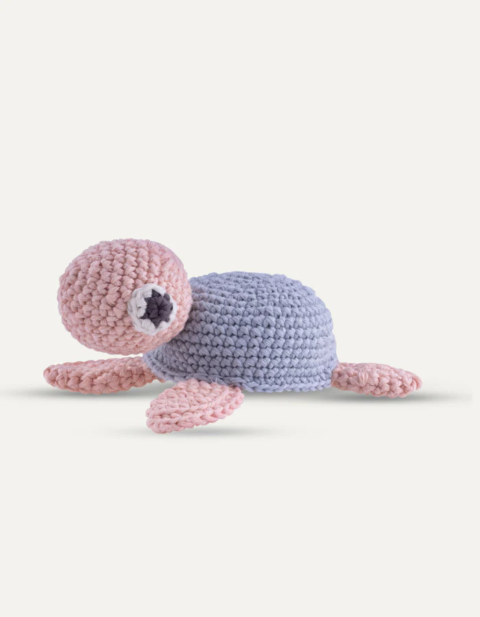 LILLABEL MR. TURTLE gehäkelt Hellgrau
