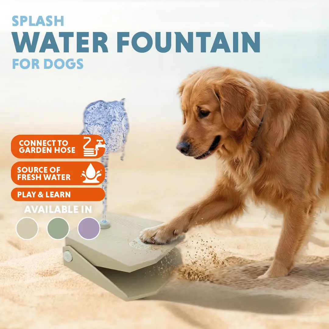CoolPets Splash Water Fountain Olive