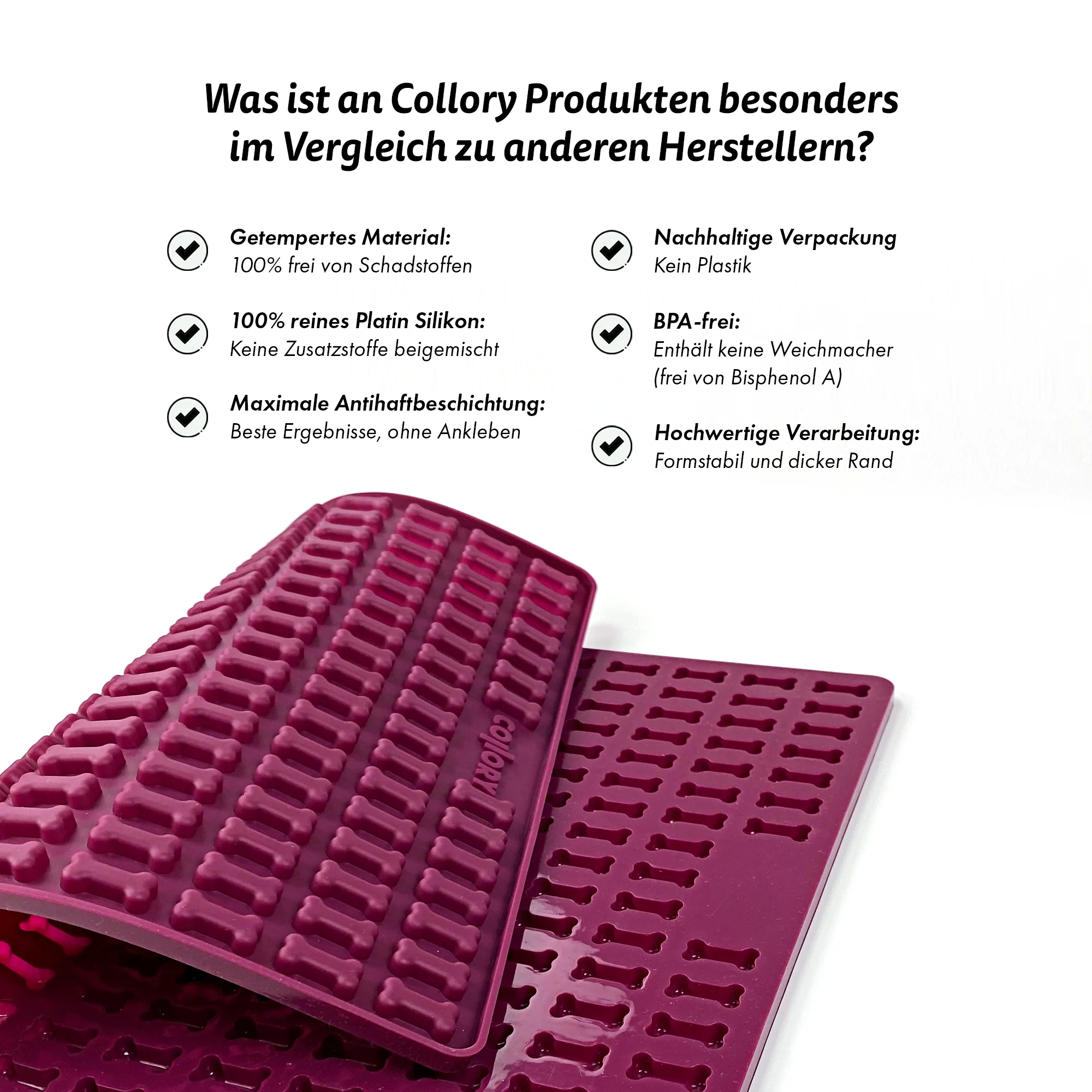 Collory Backmatten für Hundeleckerlis in Knochenform
