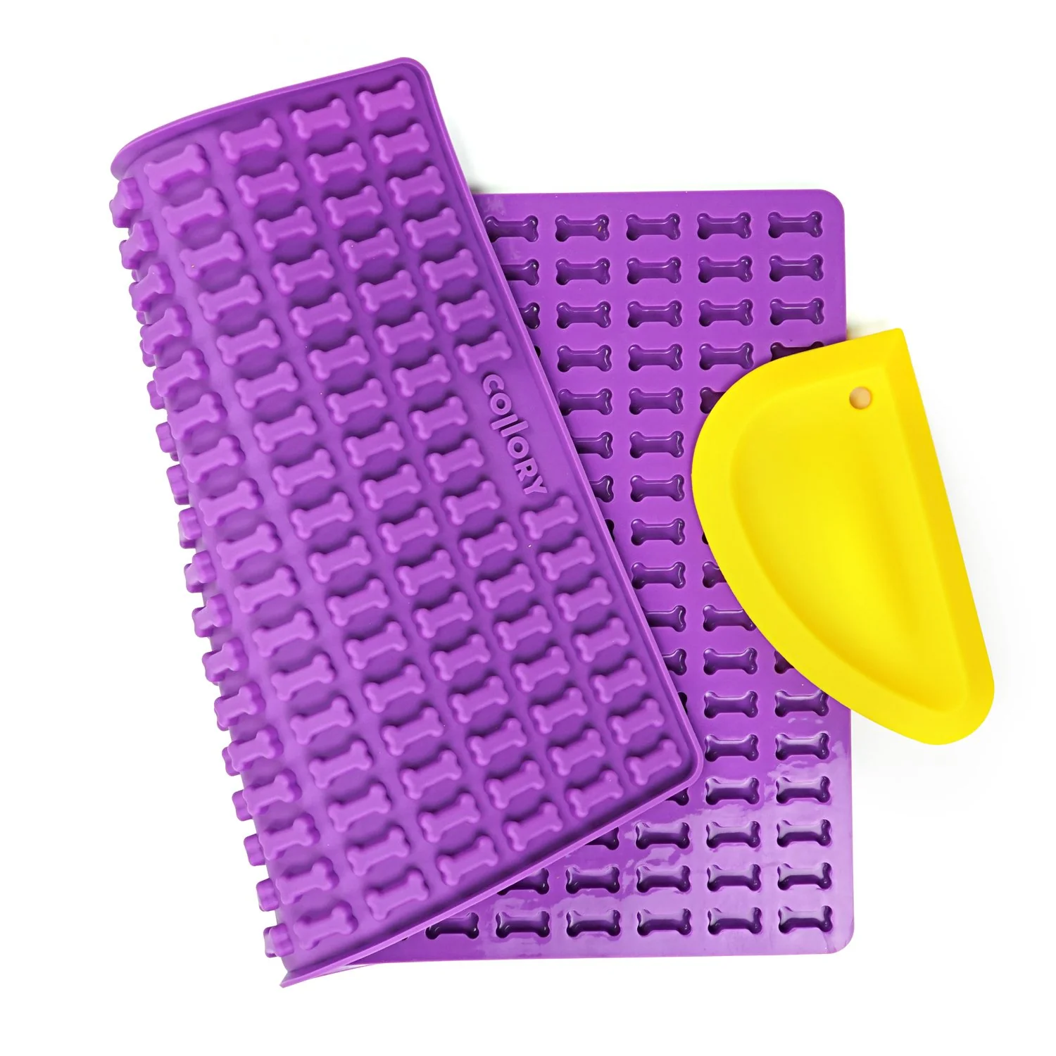 Collory Mini Knochen (2 cm) Backmatte + Schaber (Set)
