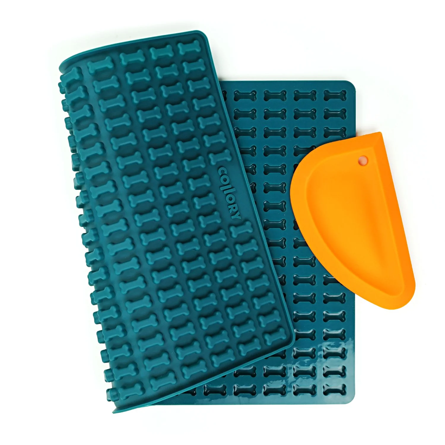 Collory Mini Knochen (2 cm) Backmatte + Schaber (Set)