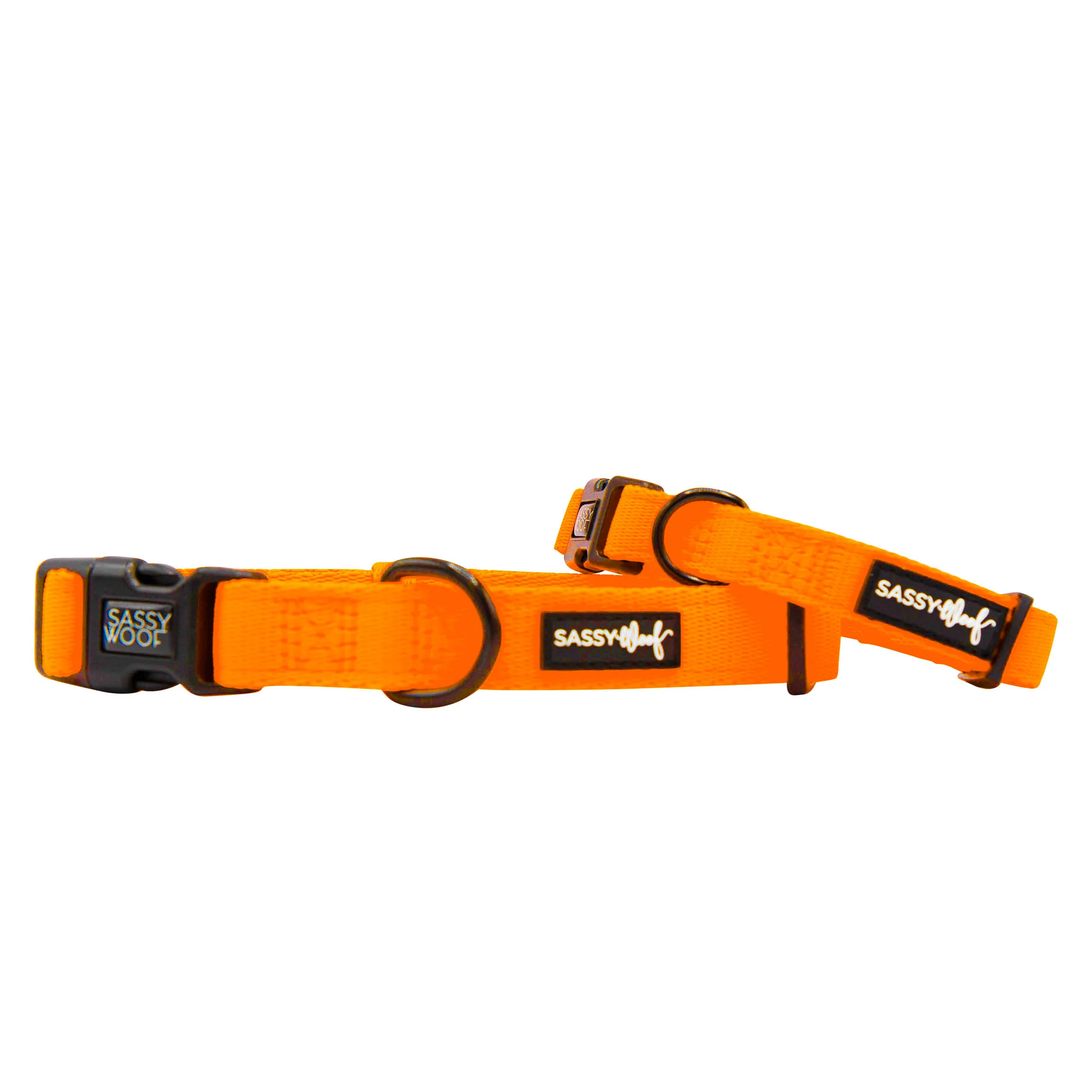 Sassy Woof Hundehalsband Neon Kollektion - Orange